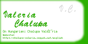 valeria chalupa business card